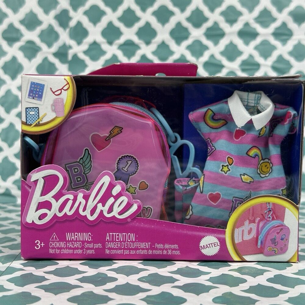 Barbie‎ Mini Backpack Fashion Set 5 Surprises Dress And Accessories 7 pieces